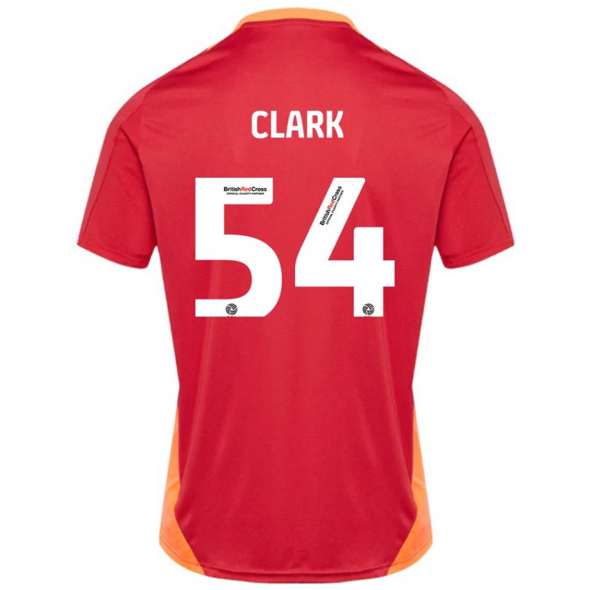 Mujer Camiseta Max Clark #54 Azul Blanquecino 2ª Equipación 2024/25 La Camisa