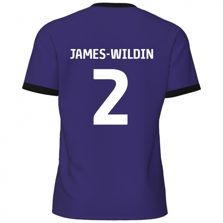 Mujer Camiseta Luther James-Wildin #2 Púrpura 2ª Equipación 2024/25 La Camisa