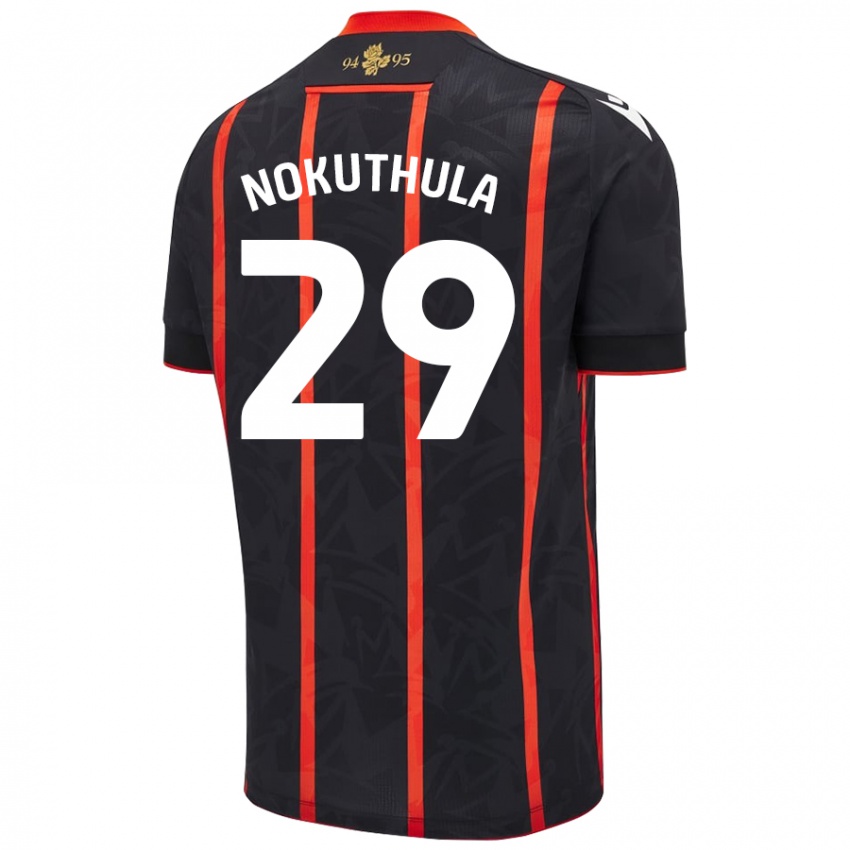 Mujer Camiseta Faith Nokuthula #29 Negro Rojo 2ª Equipación 2024/25 La Camisa