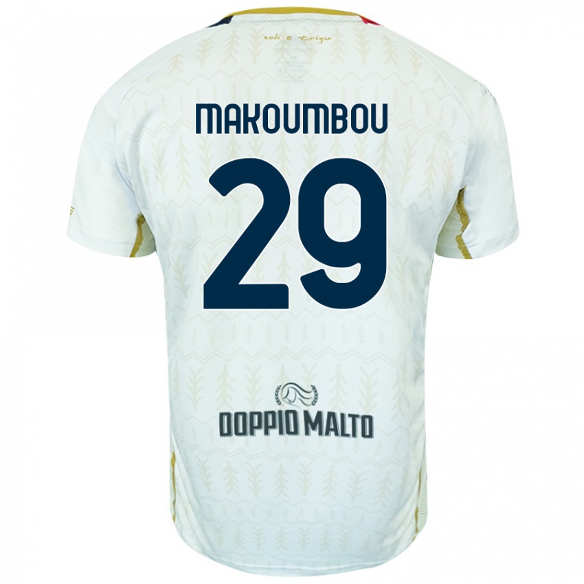 Mujer Camiseta Antoine Makoumbou #29 Blanco 2ª Equipación 2024/25 La Camisa