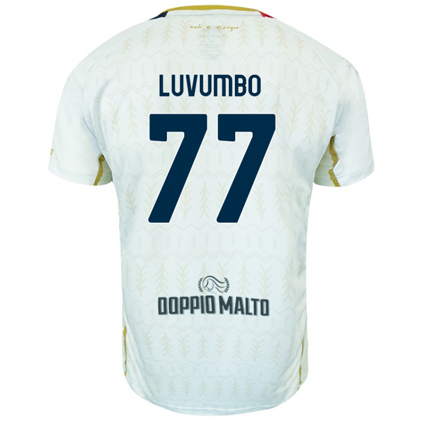 Mujer Camiseta Zito Luvumbo #77 Blanco 2ª Equipación 2024/25 La Camisa