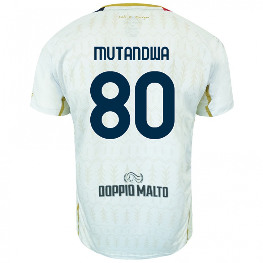 Mujer Camiseta Kingstone Mutandwa #80 Blanco 2ª Equipación 2024/25 La Camisa