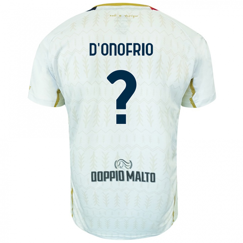 Mujer Camiseta Vincenzo D'onofrio #0 Blanco 2ª Equipación 2024/25 La Camisa