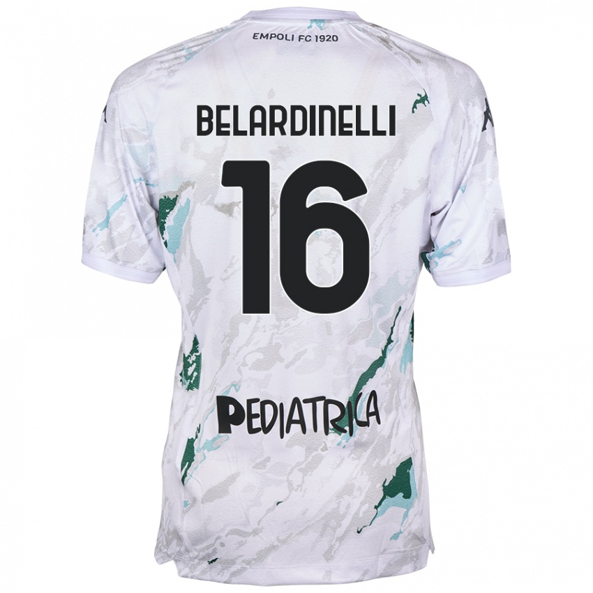 Mujer Camiseta Luca Belardinelli #16 Gris 2ª Equipación 2024/25 La Camisa