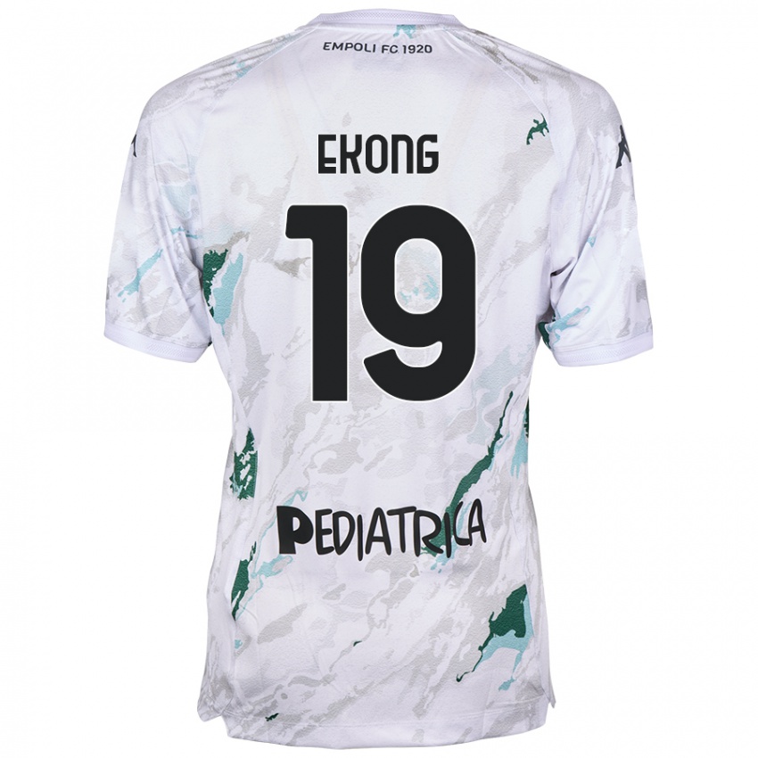 Mujer Camiseta Emmanuel Ekong #19 Gris 2ª Equipación 2024/25 La Camisa