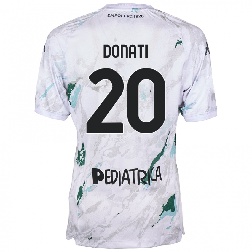 Mujer Camiseta Francesco Donati #20 Gris 2ª Equipación 2024/25 La Camisa