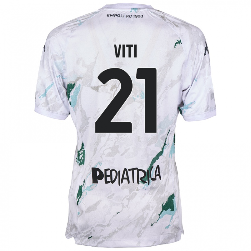 Mujer Camiseta Mattia Viti #21 Gris 2ª Equipación 2024/25 La Camisa