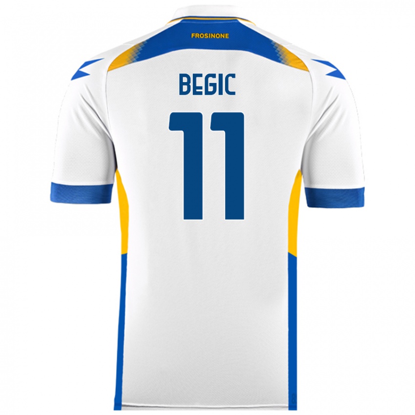 Mujer Camiseta Tjas Begic #11 Blanco 2ª Equipación 2024/25 La Camisa