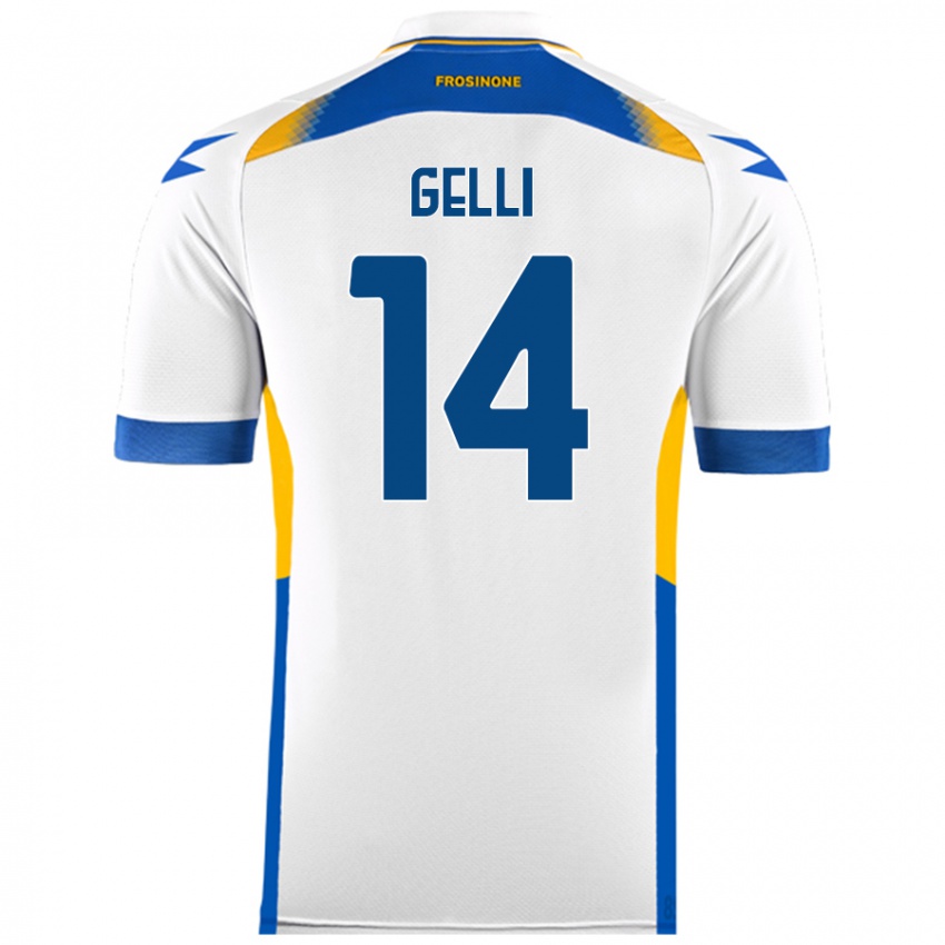 Mujer Camiseta Francesco Gelli #14 Blanco 2ª Equipación 2024/25 La Camisa