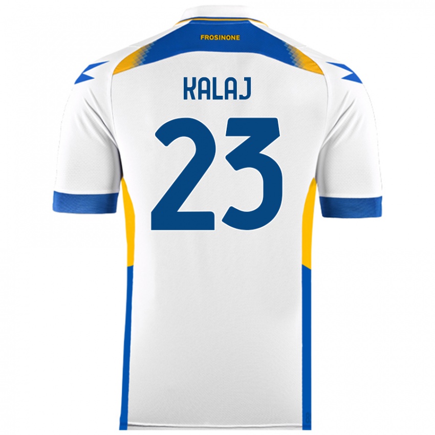 Mujer Camiseta Sergio Kalaj #23 Blanco 2ª Equipación 2024/25 La Camisa