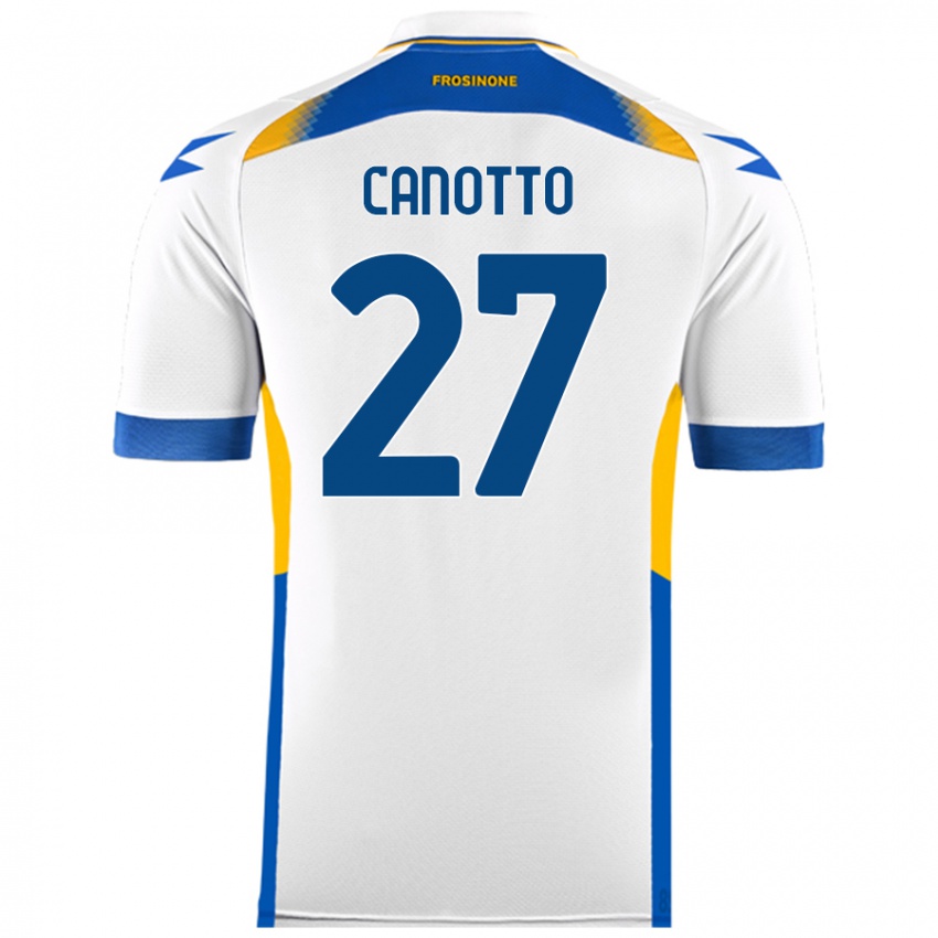 Mujer Camiseta Luigi Canotto #27 Blanco 2ª Equipación 2024/25 La Camisa