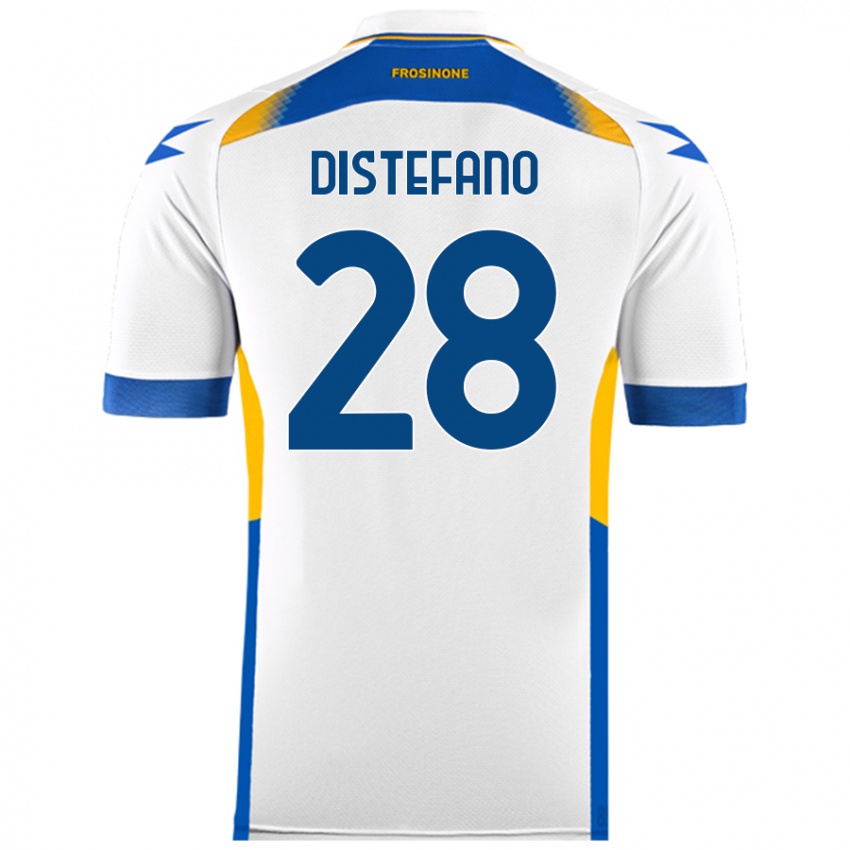 Mujer Camiseta Filippo Distefano #28 Blanco 2ª Equipación 2024/25 La Camisa