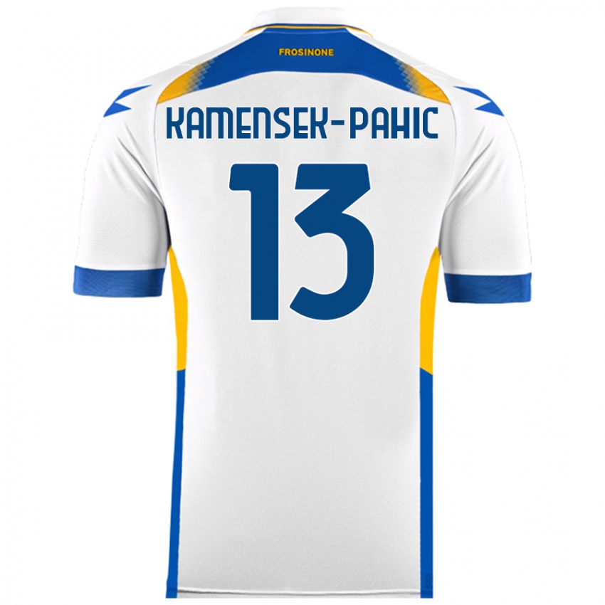 Mujer Camiseta Matjaz Kamensek-Pahic #13 Blanco 2ª Equipación 2024/25 La Camisa