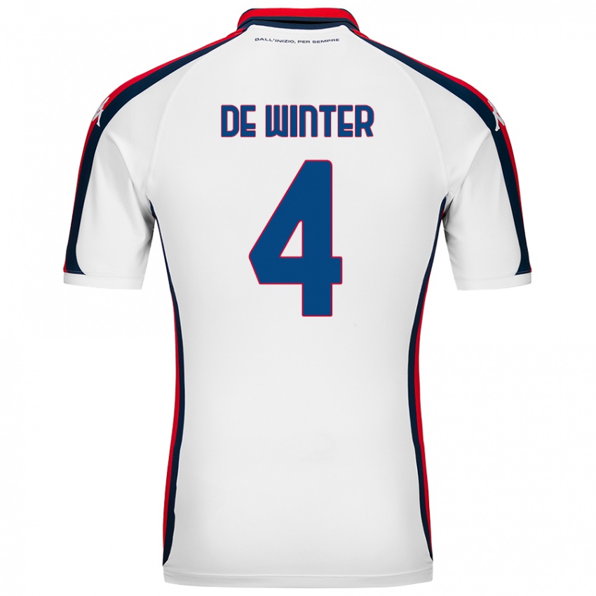 Mujer Camiseta Koni De Winter #4 Blanco 2ª Equipación 2024/25 La Camisa