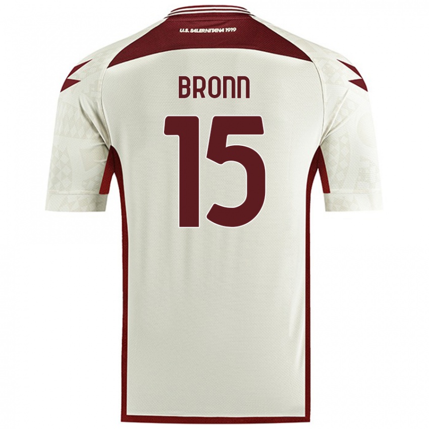 Mujer Camiseta Dylan Bronn #15 Color Crema 2ª Equipación 2024/25 La Camisa