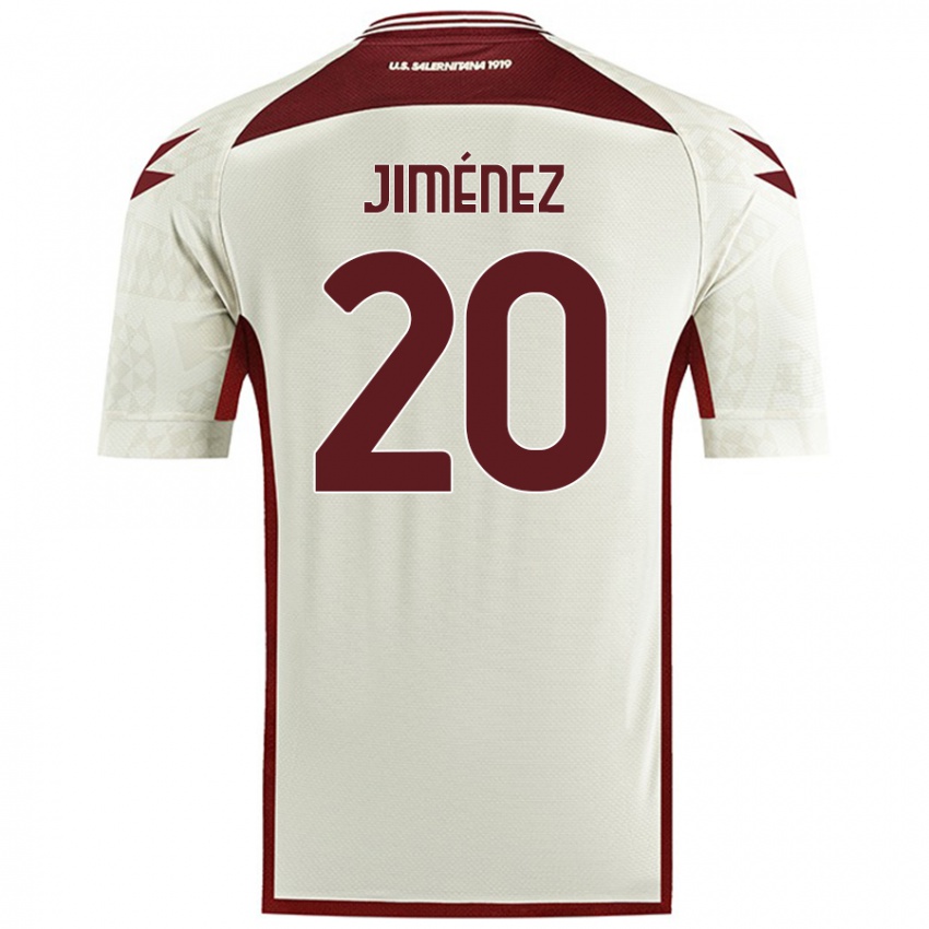 Mujer Camiseta Kaleb Jiménez #20 Color Crema 2ª Equipación 2024/25 La Camisa