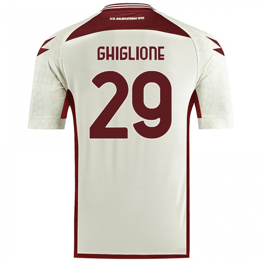 Mujer Camiseta Paolo Ghiglione #29 Color Crema 2ª Equipación 2024/25 La Camisa