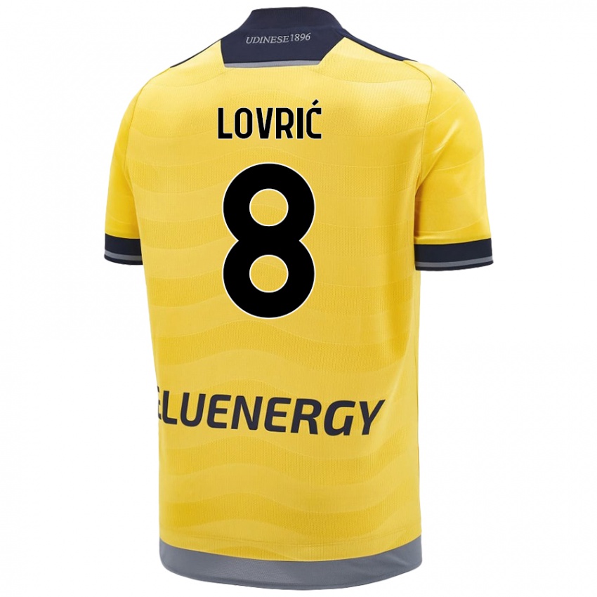 Mujer Camiseta Sandi Lovrić #8 Dorado 2ª Equipación 2024/25 La Camisa