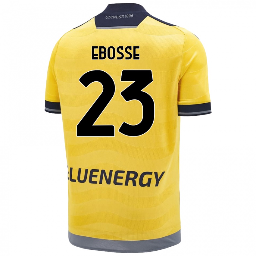 Mujer Camiseta Enzo Ebosse #23 Dorado 2ª Equipación 2024/25 La Camisa