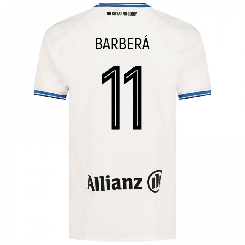 Mujer Camiseta Víctor Barberá #11 Blanco 2ª Equipación 2024/25 La Camisa