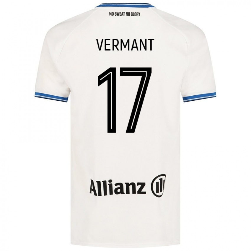 Mujer Camiseta Romeo Vermant #17 Blanco 2ª Equipación 2024/25 La Camisa