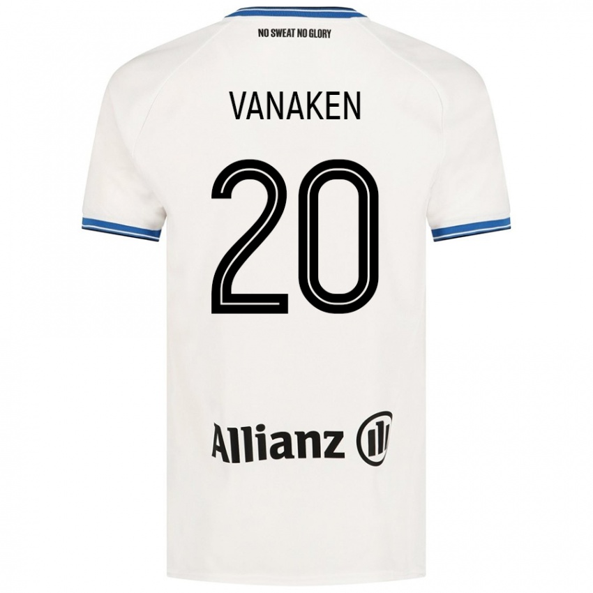 Mujer Camiseta Hans Vanaken #20 Blanco 2ª Equipación 2024/25 La Camisa