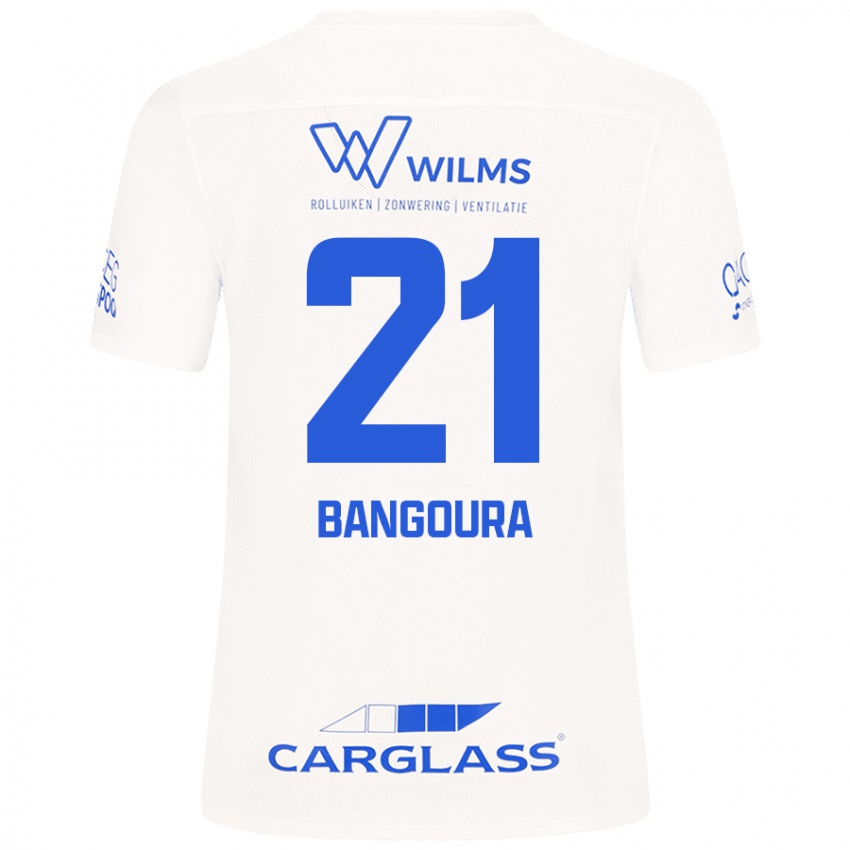 Mujer Camiseta Ibrahima Sory Bangoura #21 Blanco 2ª Equipación 2024/25 La Camisa