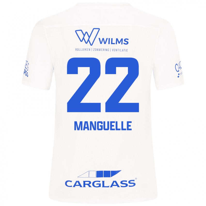 Mujer Camiseta Brad Manguelle #22 Blanco 2ª Equipación 2024/25 La Camisa