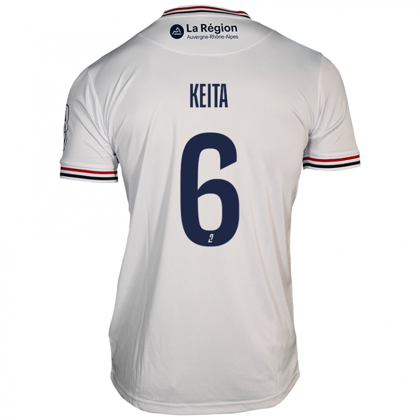 Mujer Camiseta Habib Keïta #6 Blanco 2ª Equipación 2024/25 La Camisa