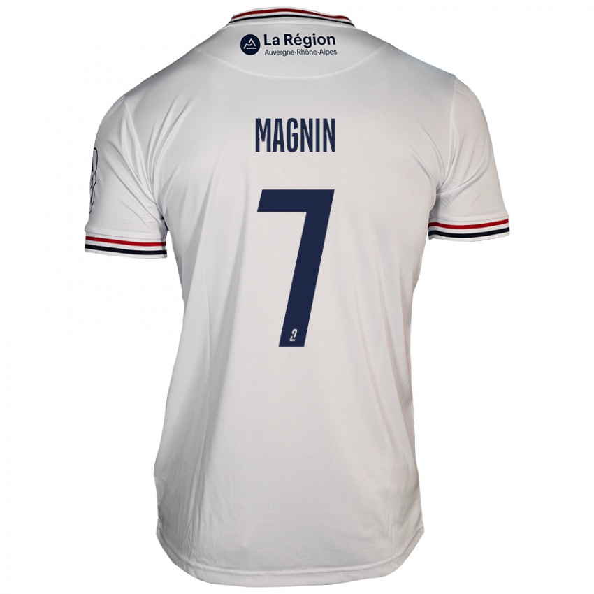 Mujer Camiseta Yohann Magnin #7 Blanco 2ª Equipación 2024/25 La Camisa