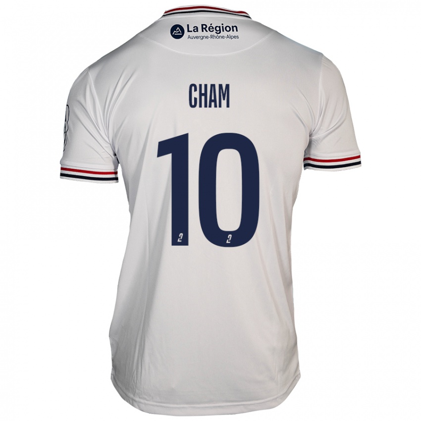 Mujer Camiseta Muhammed Cham #10 Blanco 2ª Equipación 2024/25 La Camisa