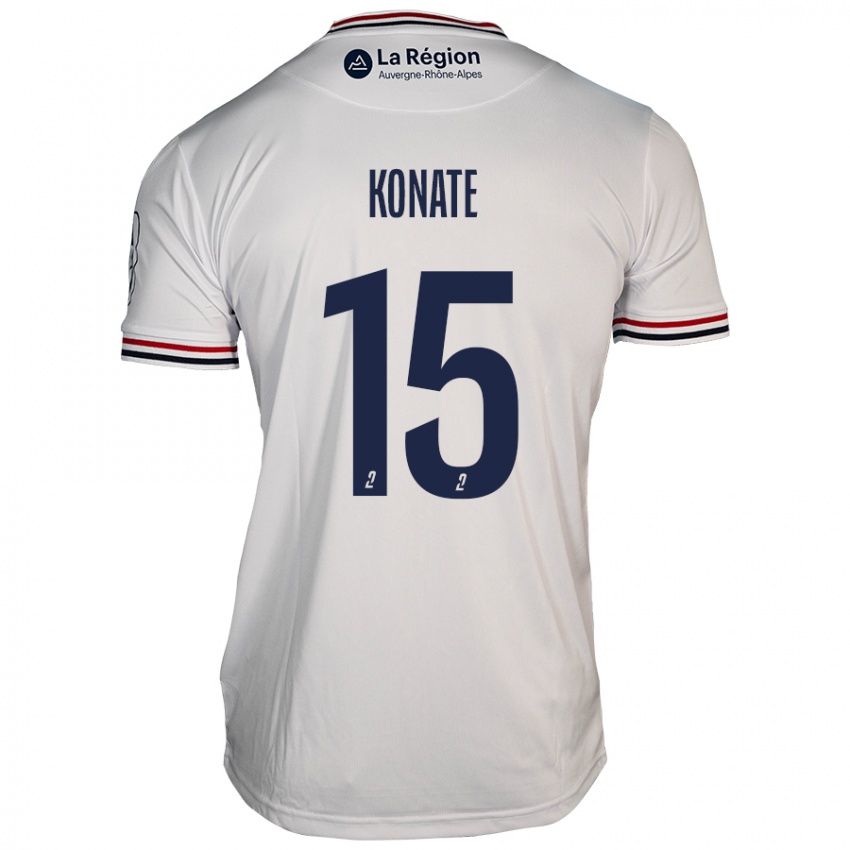 Mujer Camiseta Cheick Oumar Konaté #15 Blanco 2ª Equipación 2024/25 La Camisa