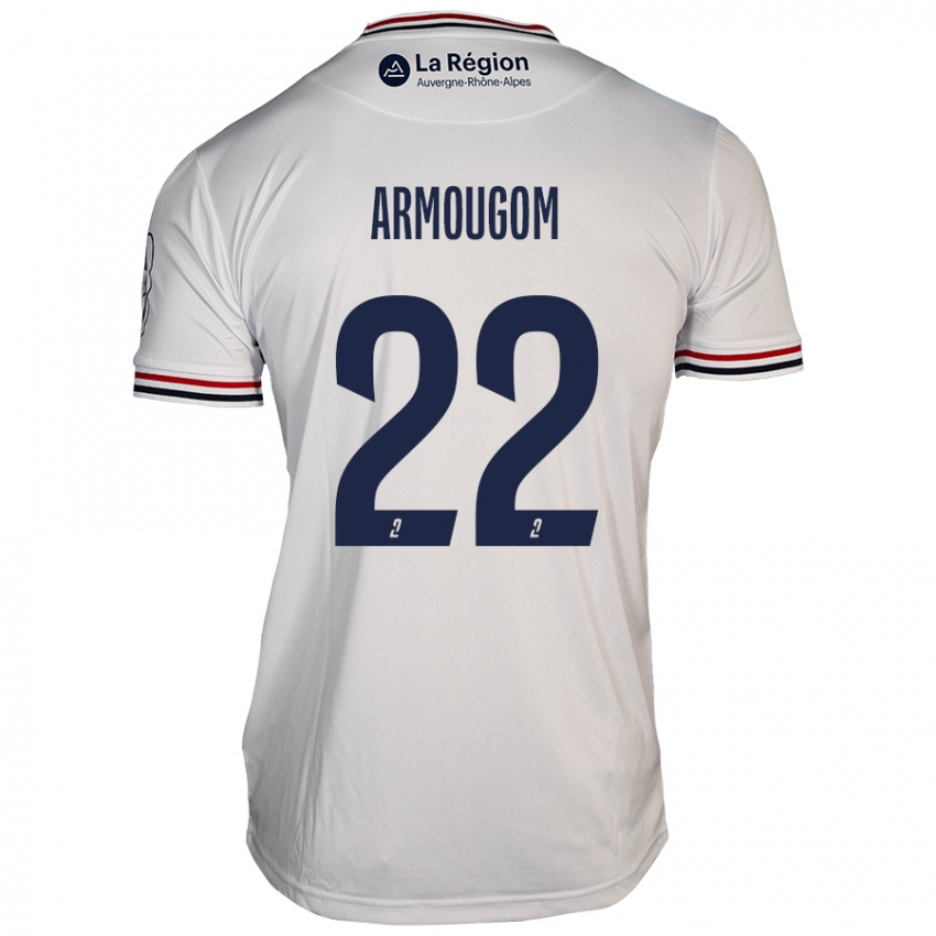 Mujer Camiseta Yoël Armougom #22 Blanco 2ª Equipación 2024/25 La Camisa