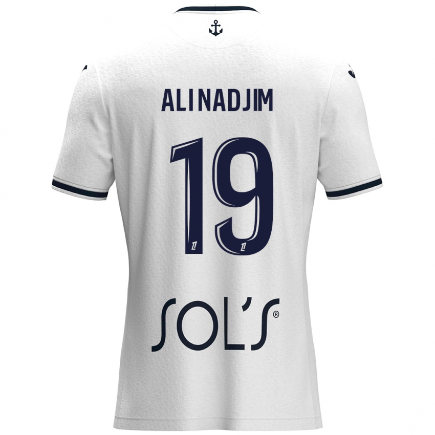 Mujer Camiseta Nadjma Ali Nadjim #19 Blanco Azul Oscuro 2ª Equipación 2024/25 La Camisa