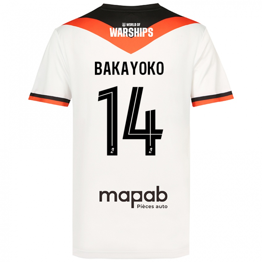 Mujer Camiseta Tiemoué Bakayoko #14 Blanco 2ª Equipación 2024/25 La Camisa