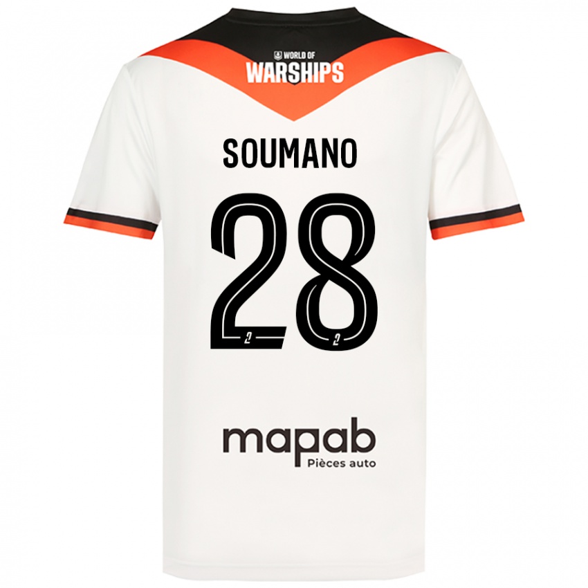 Mujer Camiseta Sambou Soumano #28 Blanco 2ª Equipación 2024/25 La Camisa