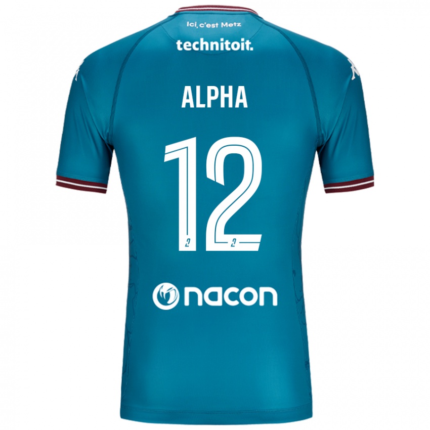 Mujer Camiseta Alpha Touré #12 Azul Petróleo 2ª Equipación 2024/25 La Camisa