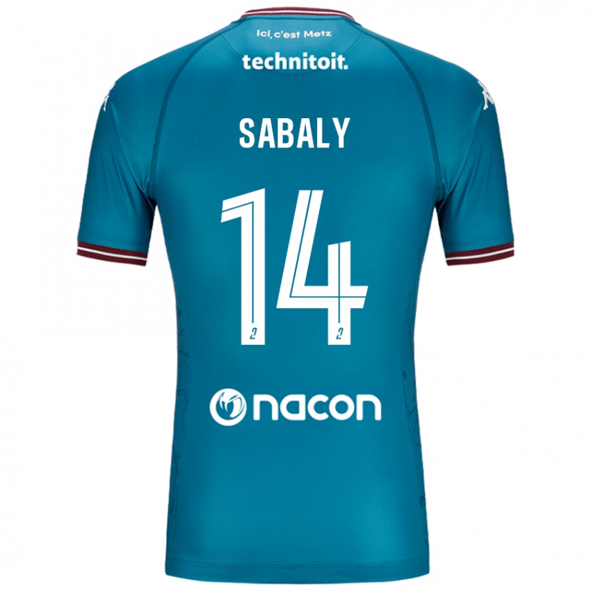 Mujer Camiseta Cheikh Sabaly #14 Azul Petróleo 2ª Equipación 2024/25 La Camisa