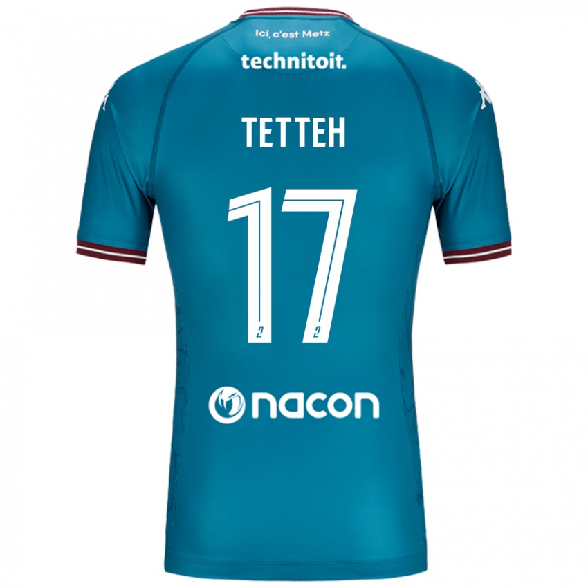 Mujer Camiseta Benjamin Tetteh #17 Azul Petróleo 2ª Equipación 2024/25 La Camisa