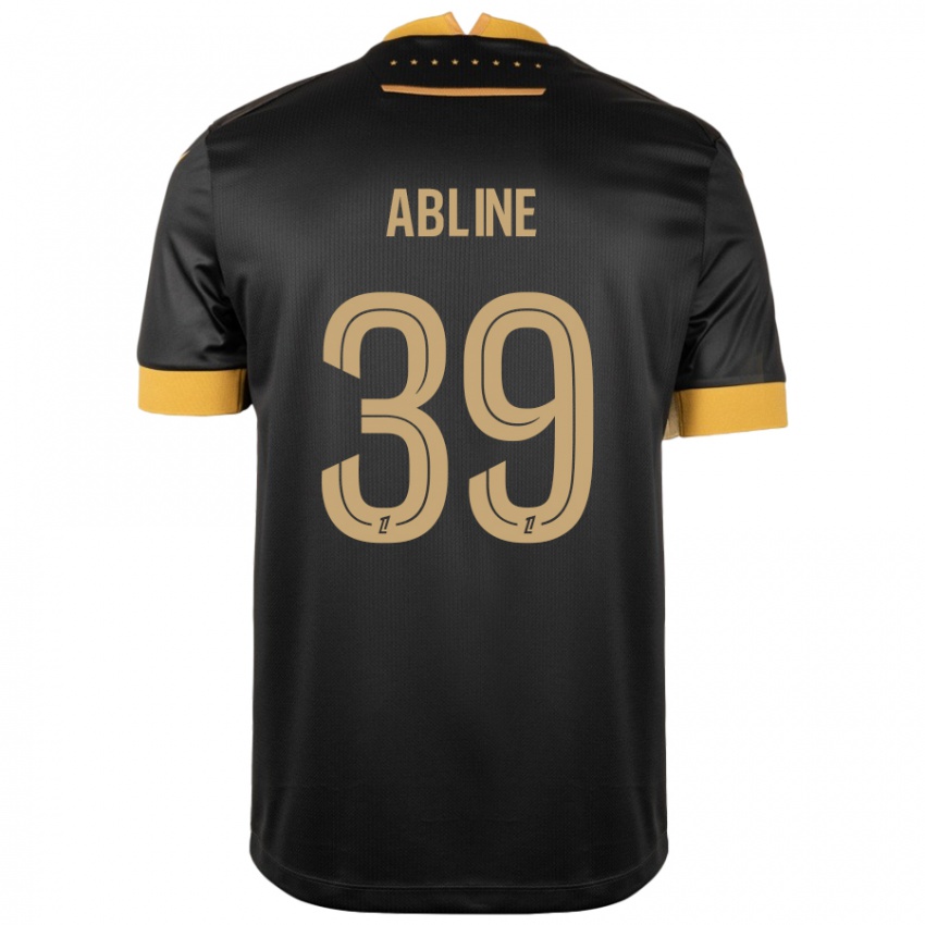 Mujer Camiseta Matthis Abline #39 Negro Marrón 2ª Equipación 2024/25 La Camisa