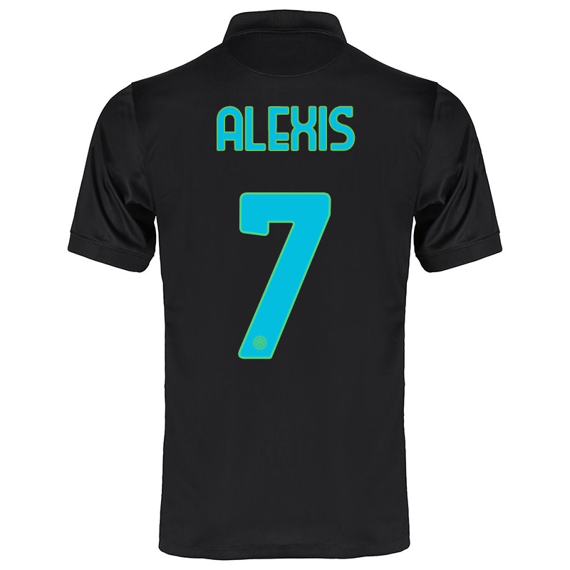 Mujer Camiseta Alexis Sanchez #7 Negro 3ª Equipación 2021/22 La Camisa