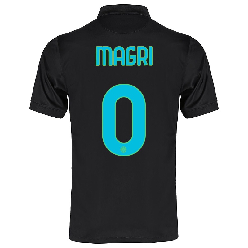 Mujer Camiseta Andrea Magri #0 Negro 3ª Equipación 2021/22 La Camisa
